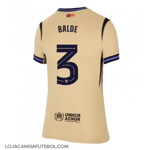 Camisa de Futebol Barcelona Alejandro Balde #3 Equipamento Secundário Mulheres 2025-26 Manga Curta